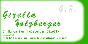 gizella holzberger business card